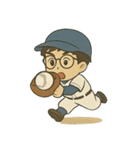 Dr.サムの野球シルエット（個別スタンプ：3）