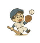 Dr.サムの野球シルエット（個別スタンプ：4）