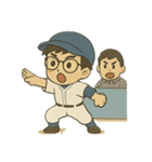 Dr.サムの野球シルエット（個別スタンプ：5）