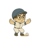 Dr.サムの野球シルエット（個別スタンプ：7）