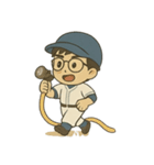Dr.サムの野球シルエット（個別スタンプ：9）