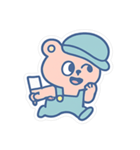 不機嫌水色くま（個別スタンプ：2）