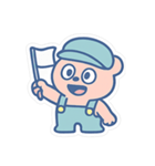 不機嫌水色くま（個別スタンプ：5）
