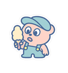 不機嫌水色くま（個別スタンプ：7）