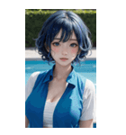 プールガール写真（個別スタンプ：7）
