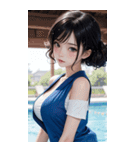 プールガール写真（個別スタンプ：10）