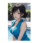 プールガール写真（個別スタンプ：11）