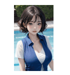 プールガール写真（個別スタンプ：14）