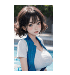 プールガール写真（個別スタンプ：16）
