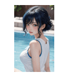 プールガール写真（個別スタンプ：18）