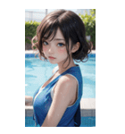 プールガール写真（個別スタンプ：29）