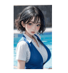 プールガール写真（個別スタンプ：31）