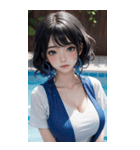 プールガール写真（個別スタンプ：36）
