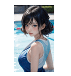 プールガール写真（個別スタンプ：37）