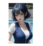 プールガール写真（個別スタンプ：40）