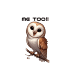 メンフクロウの英語ver（個別スタンプ：1）