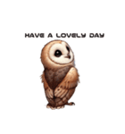 メンフクロウの英語ver（個別スタンプ：9）
