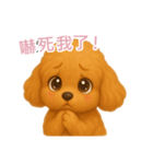 ふわかわ日和：トイプードル【台湾語】（個別スタンプ：12）