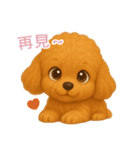 ふわかわ日和：トイプードル【台湾語】（個別スタンプ：16）