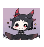 文字なし悪魔少女スタンプ（個別スタンプ：5）