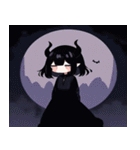 文字なし悪魔少女スタンプ（個別スタンプ：10）