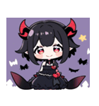 文字なし悪魔少女スタンプ（個別スタンプ：11）