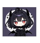 文字なし悪魔少女スタンプ（個別スタンプ：17）