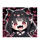 文字なし悪魔少女スタンプ（個別スタンプ：18）