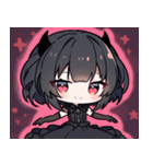 文字なし悪魔少女スタンプ（個別スタンプ：19）