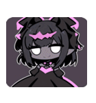 文字なし悪魔少女スタンプ（個別スタンプ：21）