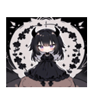 文字なし悪魔少女スタンプ（個別スタンプ：23）