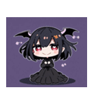 文字なし悪魔少女スタンプ（個別スタンプ：24）
