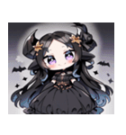 文字なし悪魔少女スタンプ（個別スタンプ：27）