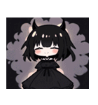文字なし悪魔少女スタンプ（個別スタンプ：29）