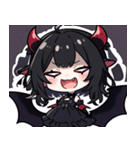 文字なし悪魔少女スタンプ（個別スタンプ：34）