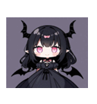 文字なし悪魔少女スタンプ（個別スタンプ：38）