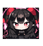 文字なし悪魔少女スタンプ（個別スタンプ：39）
