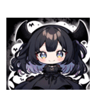 文字なし悪魔少女スタンプ（個別スタンプ：40）