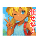小麦色の妹02（個別スタンプ：35）