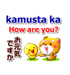 タガログ語,英語,日本語.コタとピヨ連絡用（個別スタンプ：10）