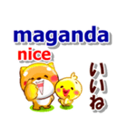 タガログ語,英語,日本語.コタとピヨ連絡用（個別スタンプ：17）