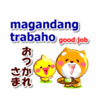 タガログ語,英語,日本語.コタとピヨ連絡用（個別スタンプ：26）