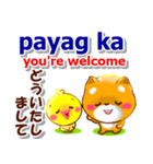 タガログ語,英語,日本語.コタとピヨ連絡用（個別スタンプ：27）