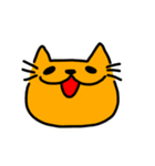 べべのオレンジにゃんこ  カラーver（個別スタンプ：1）