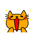べべのオレンジにゃんこ  カラーver（個別スタンプ：3）