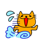 べべのオレンジにゃんこ  カラーver（個別スタンプ：37）