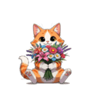 【花束動物 2】（個別スタンプ：1）
