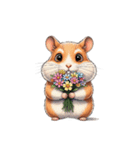 【花束動物 2】（個別スタンプ：4）