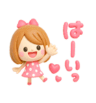 かわいい女の子♡デカ文字スタンプ（個別スタンプ：3）