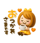 かわいい女の子♡デカ文字スタンプ（個別スタンプ：15）